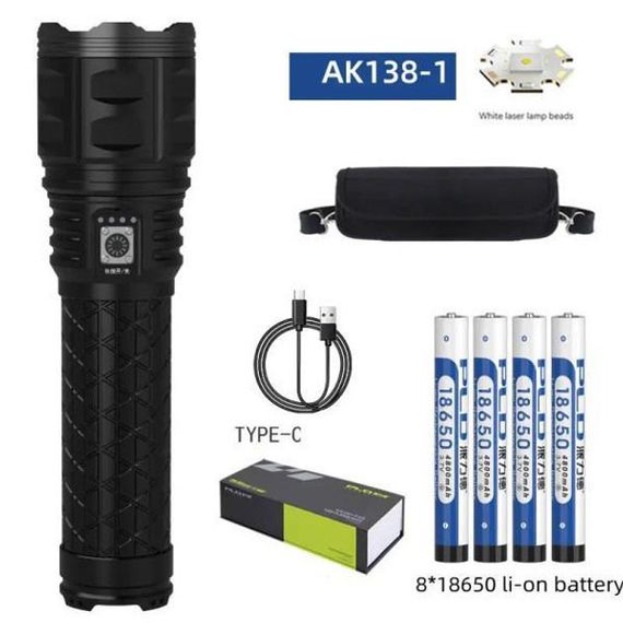 Ліхтар ручної моделі Police AK138-1 WHITE LASER LED PM60-TG 8х18650, USB-зарядка, Power PH-299 Bank, зум | Зображення 4
