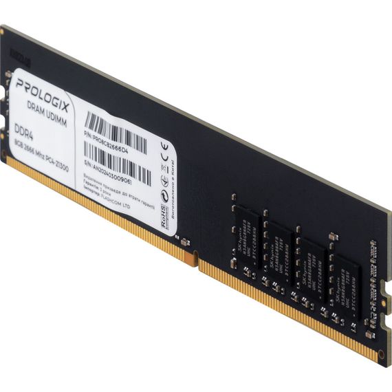 Модуль пам'яті для комп'ютера DDR4 8GB 2666 MHz Prologix (PRO8GB2666D4) | Зображення 2