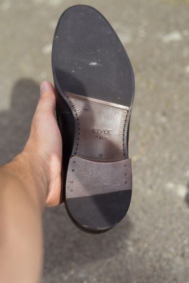 Туфлі лофери шкіра чорні ІКОС 44 розмір | Зображення 4