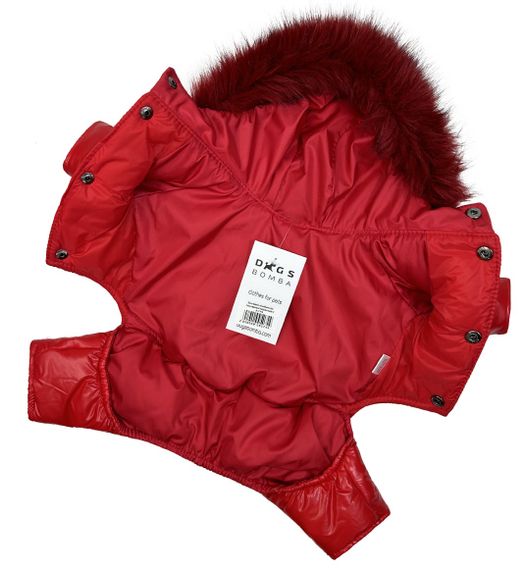 Зимовий комбінезон лакований червоний A-77 | Зображення 3