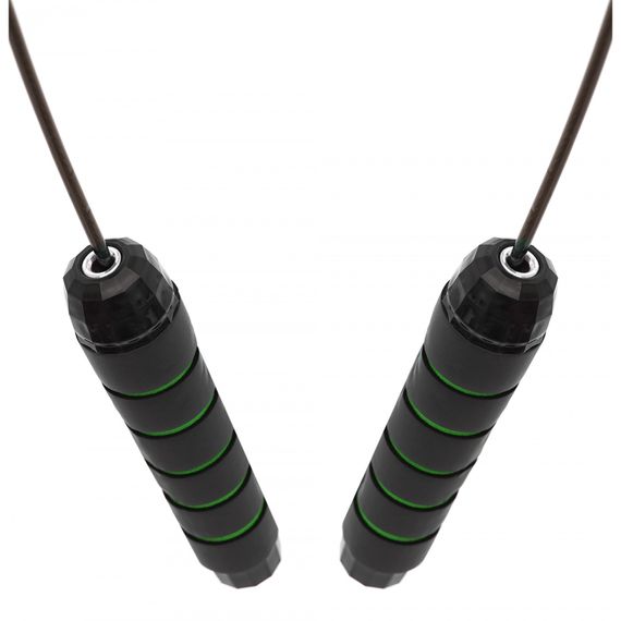 Скакалка швидкісна для кросфіту Cornix Speed Rope Classic XR-0148 Black/Green | Зображення 2