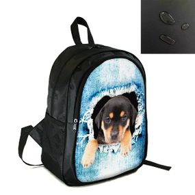 Рюкзак міський/шкільний 38×28см з принтом із собакою/цуценям дитячий, підлітковий, спортивний (4139)