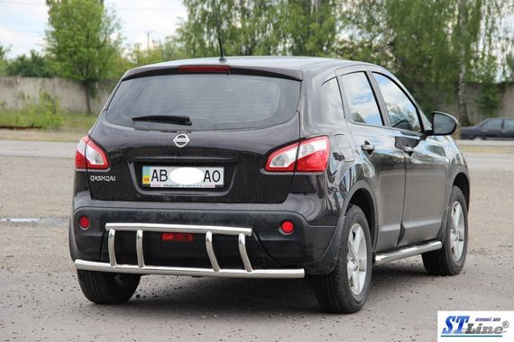 Задняя дуга AK011 (нерж.) для Nissan Qashqai 2007-2010 гг | Зображення 1