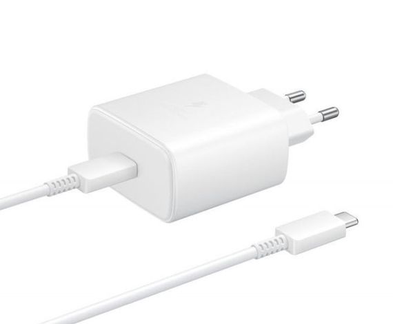 Сетевое зарядное устройство Travel Charger адаптер 1 порт USB-C 45W кабель USB-C 5A Белый