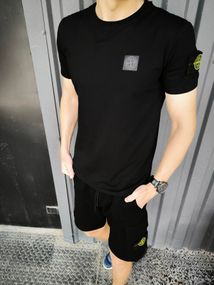 Чоловіча футболка Stone Island чорна