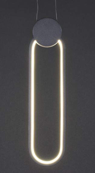 Люстра світлодіодна підвісна LED світильник для квартири на стелю лед 27131 Чорний 45-200х10х10 см. | Зображення 3