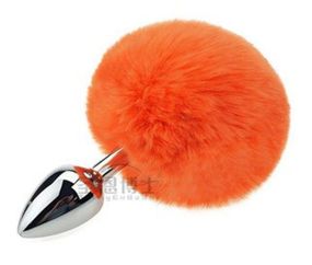Анальна пробка з хвостом SKN-Z35 Orange ( розмір XS ) Sex Aura