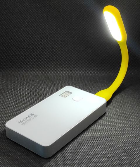 Фонарик USB гибкий Желтый