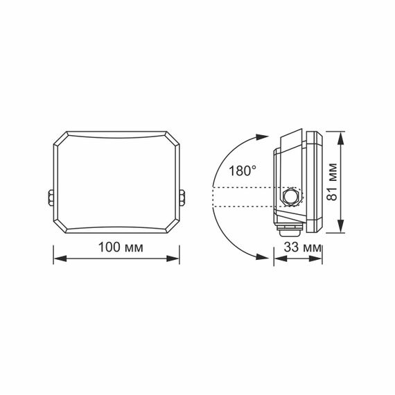Світлодіодний прожектор VIDEX F3 20W 5000K 220V Black (VLE-F3-0205B) | Зображення 5