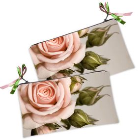 Косметичка женская Кремовая роза 20х12 см (K_OS014)