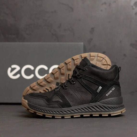 зимові шкіряні ботинки  Ecco  Black | Зображення 1