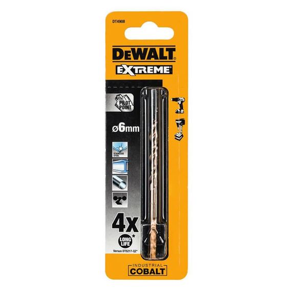 Свердло по металу 6мм EXTREME Industrial Cobalt DeWALT DT4908