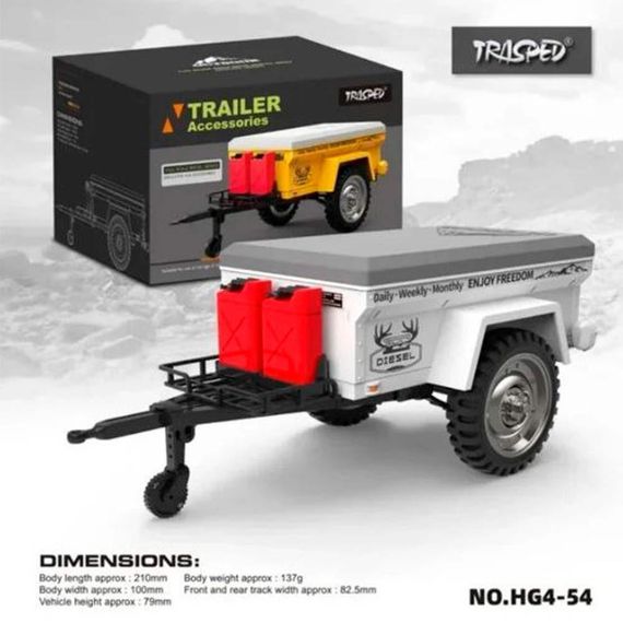 Причіп для машинок на радіокеруванні 1/16, 1/18 (White) | Зображення 1