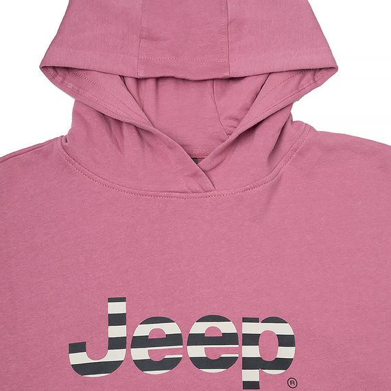 Толстовка JEEP HOODED CROPPED SWEATSHIRT Striped Print | Зображення 2