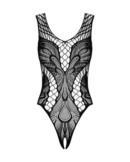 Бодістокінг з вирізами Obsessive B138 teddy S/M/L, black, з доступом | Зображення 4