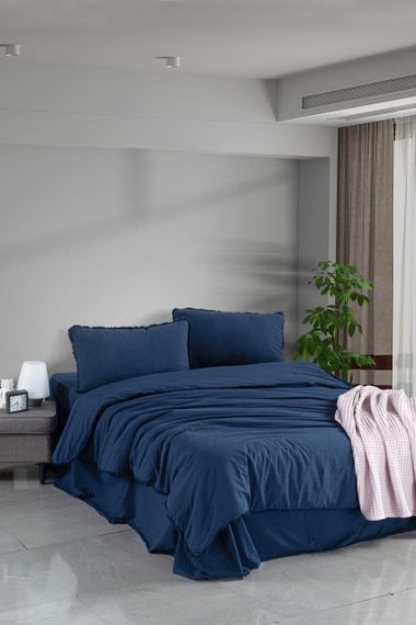 Постельное белье Sikel Stonewashed Soho Firfirli 200 х 220 см Lacivert