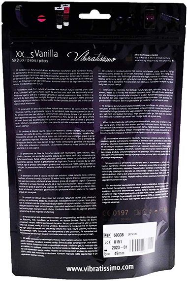 Презервативи - Vibratissimo XX ... S Vanilla, 49 мм, 50 шт. (09.2026) | Зображення 3