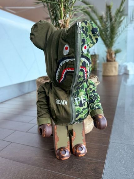 Статуетка Bearbrick BAPE BEAR дизайнерська статуетка ведмідь Беарбрік 70 см mb004 | Зображення 4