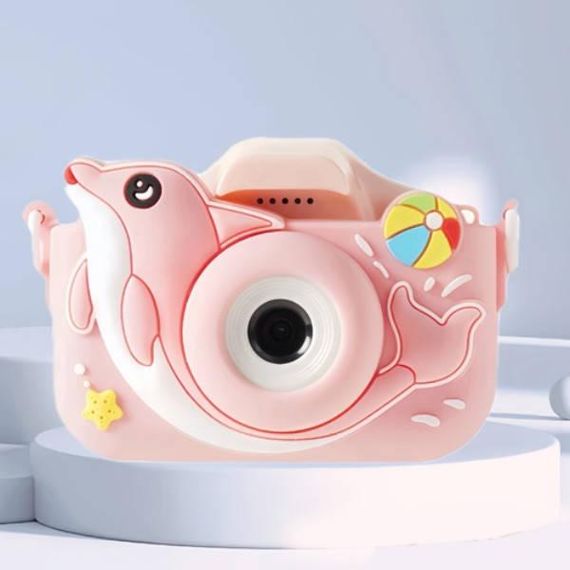 Дитячий фотоапарат ET015 Дельфін Рожевий