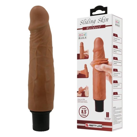 Вібратор Baile - Alfredo Sliding Skin 8.8", BW-027009LP Sex Aura | Зображення 1