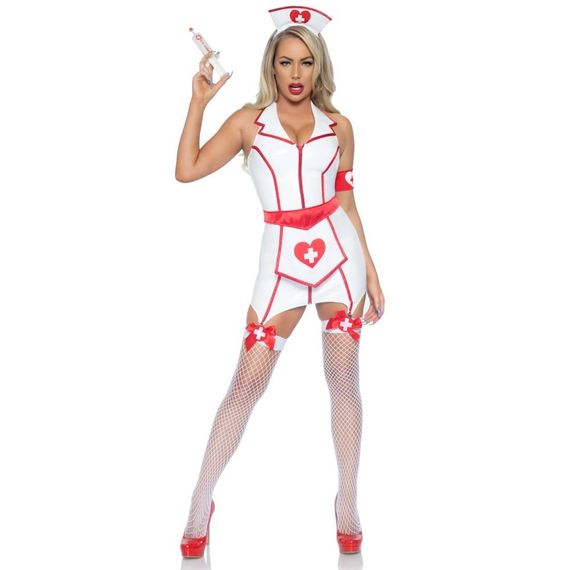 Костюм медсестри Leg Avenue ER Hottie, S, 4 предмети, білий sexstyle | Зображення 2