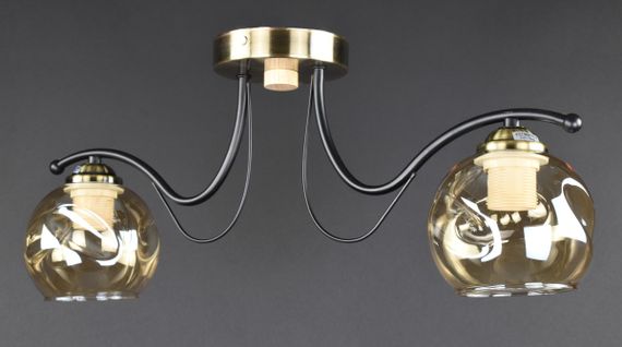 Люстра стельова на 2 лампочки 27410 Чорний 23х13х57 см. | Зображення 1