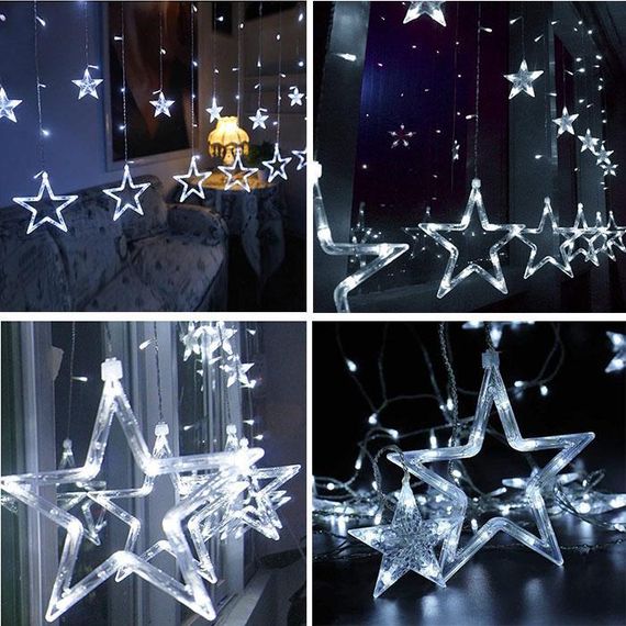 Гірлянда STAR CURTAIN 12W Звезды біла 3M*80CM*50CM (47679-8113_223) | Зображення 2