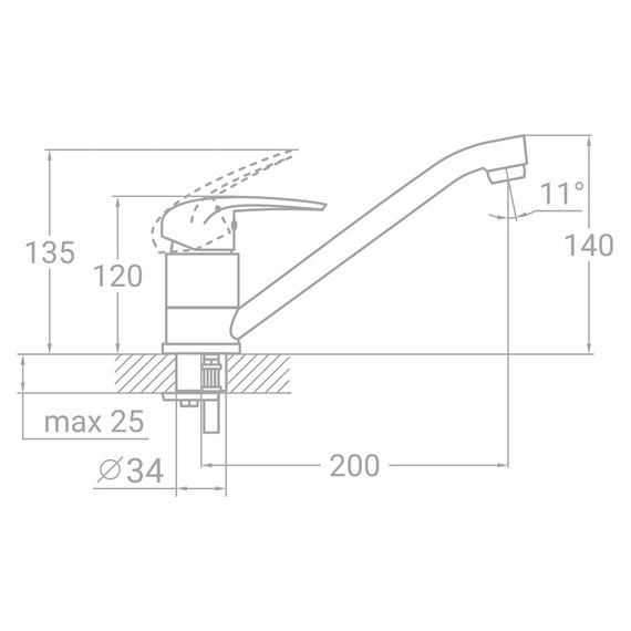 Змішувач для кухні Tau TN-2B242C 9846110 | Зображення 1