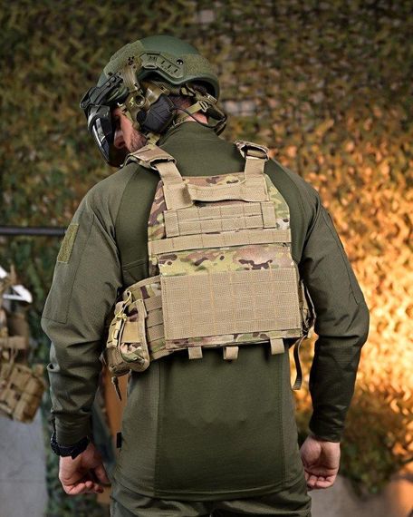 Плитоноска 4 швидких скидання з наплечником Cordura мультикам ПП7890 | Зображення 2