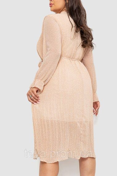 Сукня шифонова колір бежева розмір L-XL FA_007802 | Зображення 3