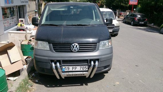 Кенгурятник ST006-04 ноздри (нерж) для Volkswagen T5 Transporter 2003-2010 гг | Зображення 3