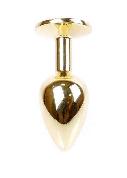 Анальна пробка - Jewellery Gold Plug Red | Зображення 5