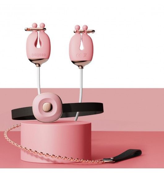 Затискачі для сосків з вібрацією Qingnan No.2 Vibrating Nipple Clamps Pink Sex Aura | Зображення 3