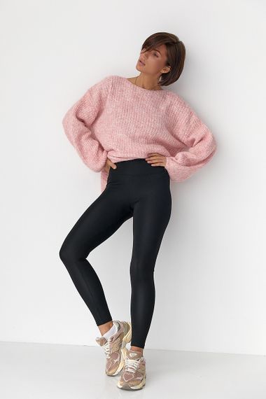 Жіночі еластичні утеплені лосини - чорний цвет, XL (є розміри) | Зображення 2