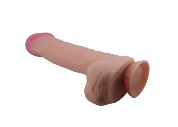 Фалоїмітатор на присоску, з хребтом і ефектом ковзної шкіри LyBaile — Sliding Skin 10,2”, BW-008103NRG-1 sexstyle | Зображення 9