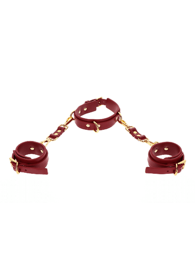 Нашийник з наручниками ing Collar and Wrist Cuffs Red Sex Aura | Зображення 2
