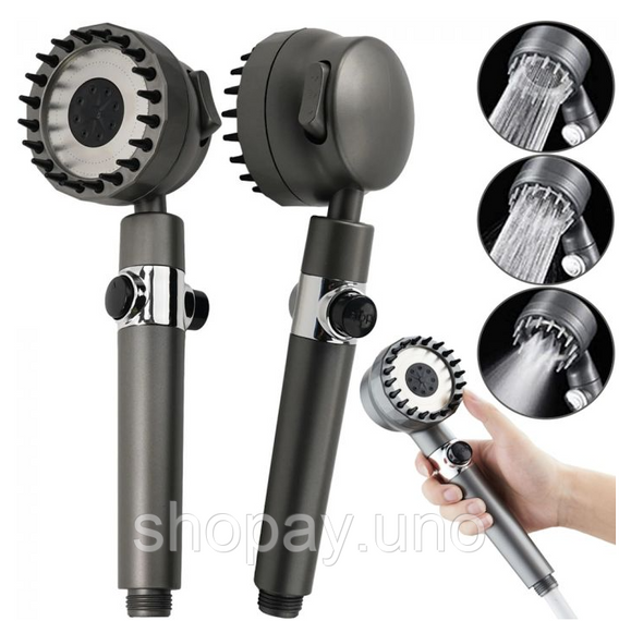 Инновационная лейка для душа Massage filter shower ∙ Массажная насадка с силиконовыми шипами ∙ 3 режима | Зображення 3