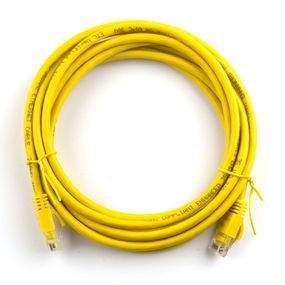 Патч-корд литий RITAR, UTP, RJ45, Cat.5e, 1m, жовтий, Cu (мідь) Q300