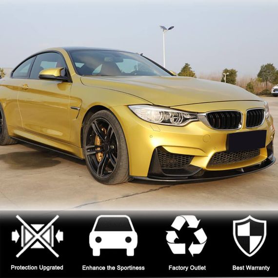 Накладка на передній бампер Lip V13 (для F82/F83, Карбон) для BMW 4 серія F-32 2012-2020 рр | Зображення 1