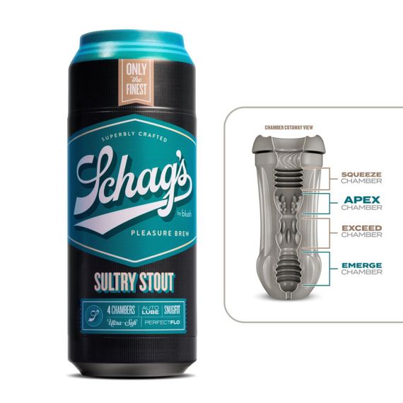 Мастурбатор – банка пива Blush Schag's – Sultry Stout Masturbator – Frosted, самозмащуваний, вакуум | Зображення 1