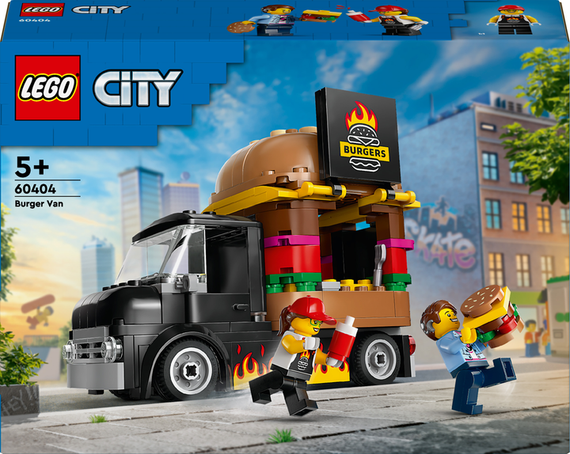Конструктор LEGO City Вантажівка з гамбургерами 194 деталей (60404) ff | Зображення 1