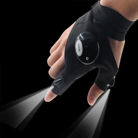 Перчатки со встроенным фонариком Glove Light перчатки с фонариком! | Зображення 2