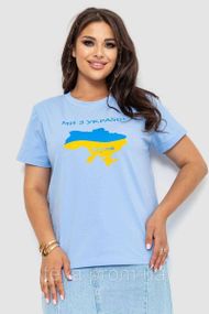 Футболка жіноча колір блакитний розмір L-XL FA_007849