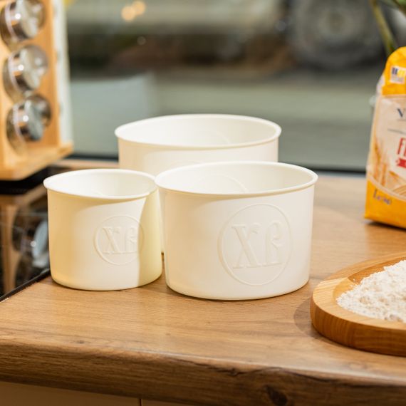 Набір форм для випічки паски силіконові 3 шт 1.7 л, 1 л, 0.6 л форми для паски Білі HP-35-558W | Зображення 2