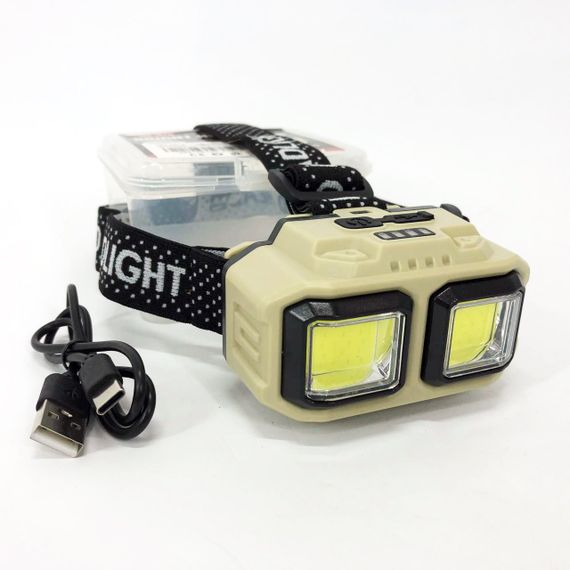 Ліхтар налобний акумуляторний Bailong XG-616 HX-816 2COB(white+red)вологозахист | Зображення 9