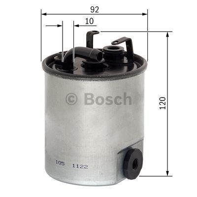 Фильтр топливный Bosch F 026 402 044 | Зображення 1