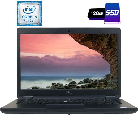 Ноутбук Б-клас Dell Latitude 5490 / 14" (1920x1080) IPS / Intel Core i5-7300U (2 (4) ядра по 2.6 - 3.5 GHz) / 4 GB DDR4 / 128 GB SSD / Intel HD Graphics 620 / WebCam / USB 3.1 / HDMI / Windows 10 б/в