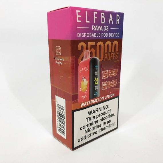 Elf Bar Raya D3 25000 смак Кавун Лимон (Watermelon Lemon) | Зображення 3