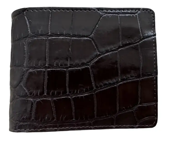 Гаманець портмоне чоловічий зі шкіри крокодила коричневий Ekzotic leather (cw34_6)