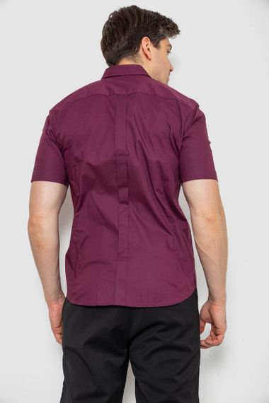 Рубашка мужская однотонная, цвет сливовый, 214R6917-3 | Зображення 3